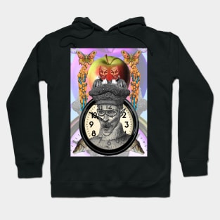 Clock Faced Apple Fish Man (Artwork by The Shend) Hoodie